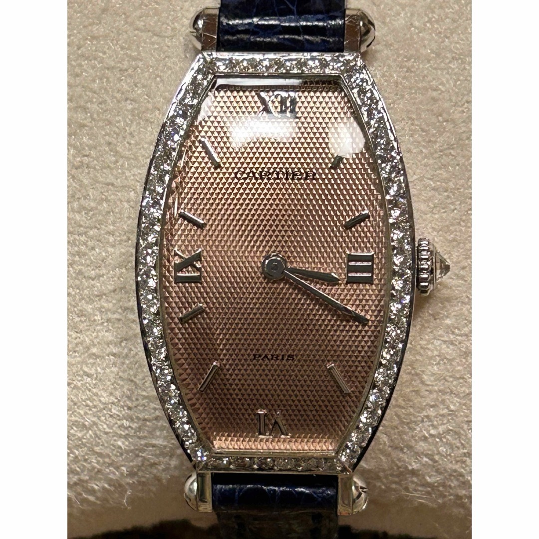 Cartier(カルティエ)のCartier 18K WHITE GOLD TONNEAU WATCH 完品 レディースのファッション小物(腕時計)の商品写真