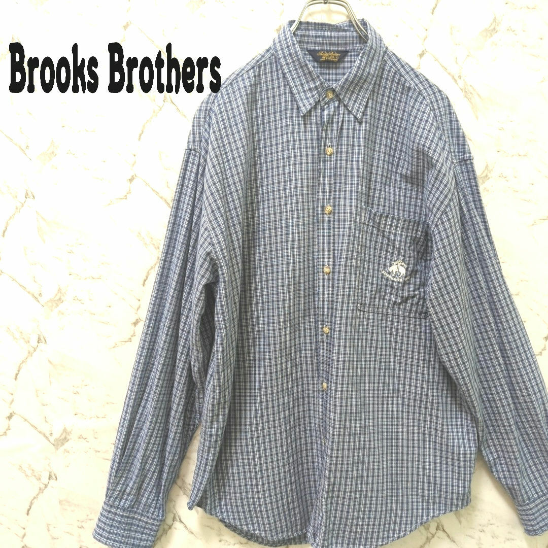 Brooks Brothers(ブルックスブラザース)のBROOKS BROTHERS シャツ 刺繍ロゴ ブルックスブラザーズ メンズのトップス(シャツ)の商品写真