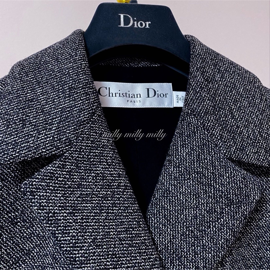 Christian Dior - 【Christian Dior】ツイードジレワンピースの Christian Dior - 【Christian Dior】ツイードジレワンピースの