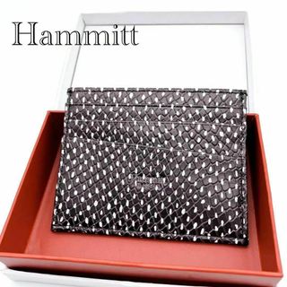 【美品】Hammitt ハミット カードケース パスケース カーフレザー(名刺入れ/定期入れ)