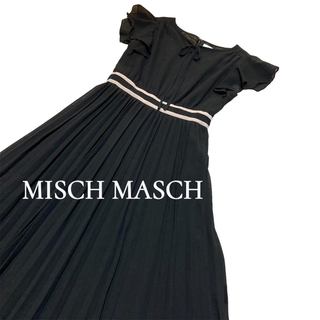 【MISCH MASCH／ミッシュマッシュ】シフォンリボンワンピース M 美品