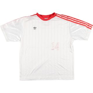 アディダス(adidas)の古着 90年代 アディダス adidas Vネック メッシュ ゲームシャツ メンズL ヴィンテージ /eaa413881(Tシャツ/カットソー(半袖/袖なし))