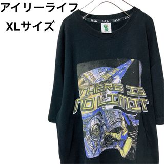 【希少】IRIE LIFE アイリーライフ XL/古着 黒 メンズ 宇宙人飛行士