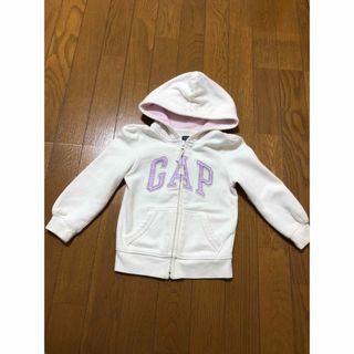 ギャップ(GAP)のGAP ロゴパーカー　ホワイト　パープル　100(ジャケット/上着)