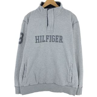 トミーヒルフィガー(TOMMY HILFIGER)の古着 トミーヒルフィガー TOMMY HILFIGER ハーフジップスウェットシャツ トレーナー メンズXL /eaa436760(スウェット)