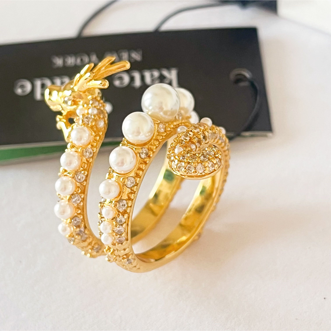 kate spade NEW YORK - 新品♡ケイトスペード ドラゴンリングUS7 kate spade NEW YORK - 新品♡ケイトスペード ドラゴンリングUS7