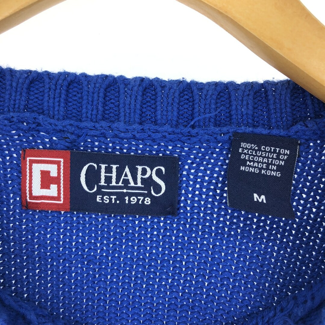 古着 チャップス CHAPS コットンニットセーター メンズM /eaa399076 メンズのトップス(ニット/セーター)の商品写真