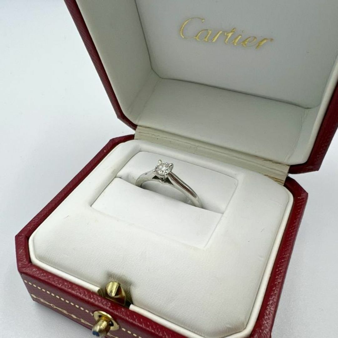 Cartier カルティエ リング ソリテール Pt950 ダイヤ #49 レディースのアクセサリー(リング(指輪))の商品写真