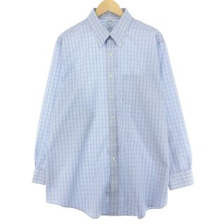 ブルックスブラザース(Brooks Brothers)の古着 ブルックスブラザーズ Brooks Brothers Est.1818 長袖 ボタンダウンチェックシャツ メンズXL /eaa433029(シャツ)