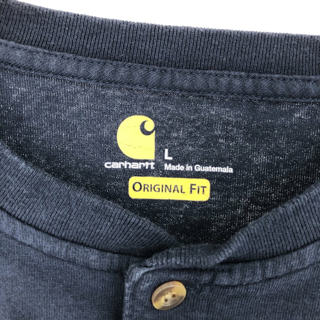 carhartt(カーハート)の古着 カーハート Carhartt ORIGINAL FIT ヘンリーネック 無地ポケットロングTシャツ ロンT メンズL  /eaa436161 メンズのトップス(Tシャツ/カットソー(半袖/袖なし))の商品写真