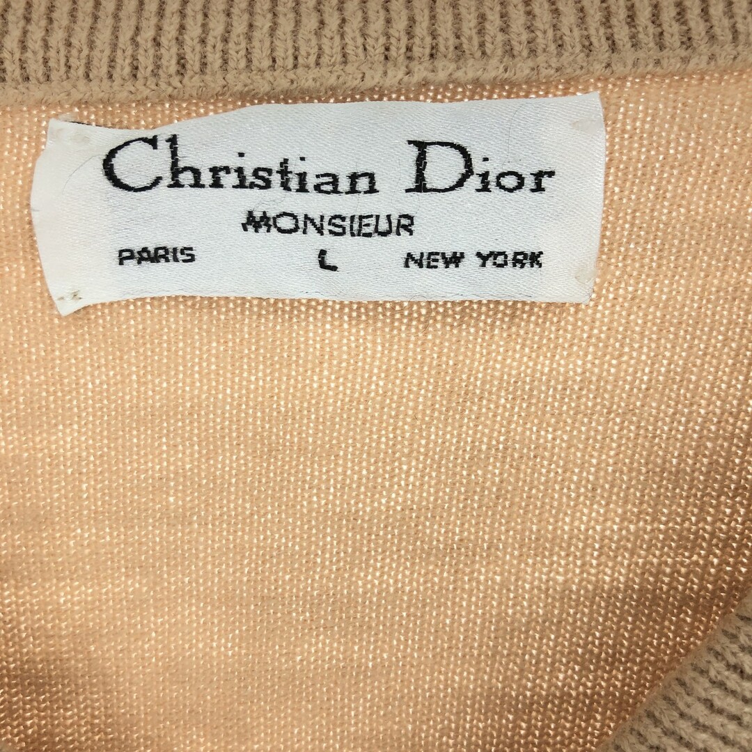 Christian Dior(クリスチャンディオール)の古着 80年代 クリスチャンディオール Christian Dior MONSIEUR Vネック ニットセーター USA製 メンズL ヴィンテージ /eaa399034 メンズのトップス(ニット/セーター)の商品写真