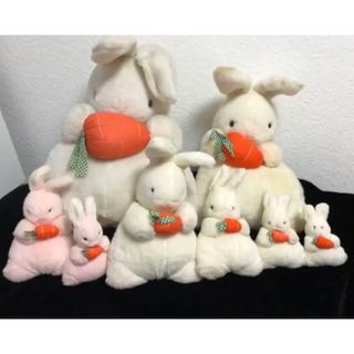 セキグチ(Sekiguchi)のセキグチ　うさぎニンジンぬいぐるみSS・S・M・L・LL・特大セット昭和レトロ(ぬいぐるみ)