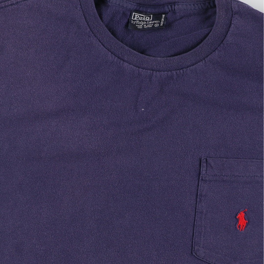 Ralph Lauren(ラルフローレン)の古着 ラルフローレン Ralph Lauren POLO RALPH LAUREN 半袖 ワンポイントロゴポケットTシャツ USA製 メンズM /eaa436391 メンズのトップス(Tシャツ/カットソー(半袖/袖なし))の商品写真