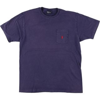 Ralph Lauren - 古着 ラルフローレン Ralph Lauren POLO RALPH LAUREN 半袖 ワンポイントロゴポケットTシャツ USA製 メンズM /eaa436391