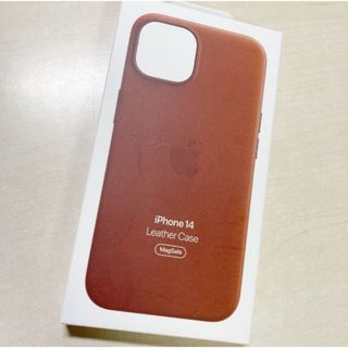 アイフォーン(iPhone)の純正★Apple MPP73FE/A iPhone 14 レザーケース アンバー(iPhoneケース)