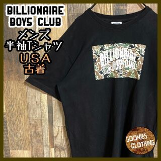 ビリオネアボーイズクラブ ファレルウィリアムス Tシャツ ロゴ USA古着 黒(Tシャツ/カットソー(半袖/袖なし))