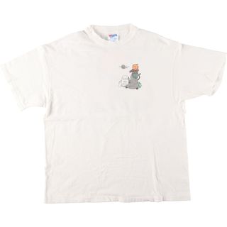 ヘインズ(Hanes)の古着 90年代 ヘインズ Hanes BEEFY-T バックプリント プリントTシャツ USA製 メンズXL ヴィンテージ /eaa435504(Tシャツ/カットソー(半袖/袖なし))