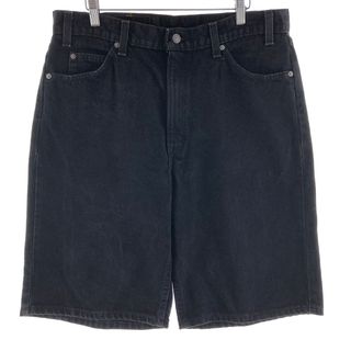 リーバイス(Levi's)の古着 90年代 リーバイス Levi's 550 RELAXED FIT ブラックデニムショーツ ハーフパンツ USA製 メンズw35 ヴィンテージ /eaa382349(ショートパンツ)