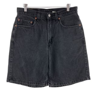 リーバイス(Levi's)の古着 90年代 リーバイス Levi's 550 RELAXED FIT ブラックデニムショーツ ショートパンツ USA製 メンズw31 ヴィンテージ /eaa382357(ショートパンツ)