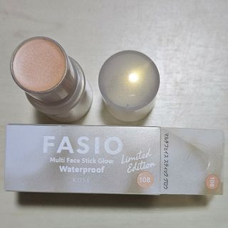 ファシオ(Fasio)のファシオ マルチフェイス スティック グロウ 108 数量限定 新品(チーク)