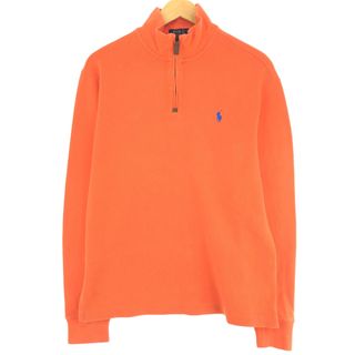 ラルフローレン(Ralph Lauren)の古着 ラルフローレン Ralph Lauren POLO RALPH LAUREN ハーフジップスウェットシャツ トレーナー メンズS /eaa436765(スウェット)