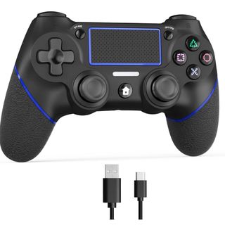 ps4コントローラー　簡単接続　ワイヤレス　多機能　二重振動　Bluetooth(その他)