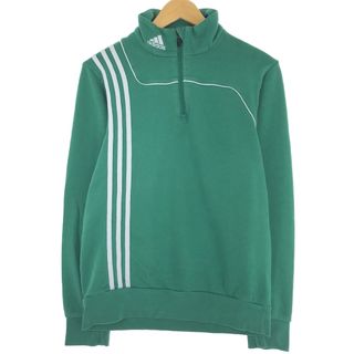 アディダス(adidas)の古着 アディダス adidas トレフォイルロゴ ハーフジップスウェットシャツ トレーナー メンズS /eaa436772(スウェット)