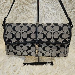 コーチ(COACH)のコーチ カセットハンドバッグ シグネチャーキャンバス レディース 黒(ハンドバッグ)