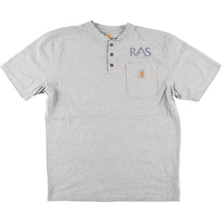 カーハート(carhartt)の古着 カーハート Carhartt RAS ヘンリーネック 半袖 ワンポイントロゴポケットTシャツ メンズM /eaa438789(Tシャツ/カットソー(半袖/袖なし))