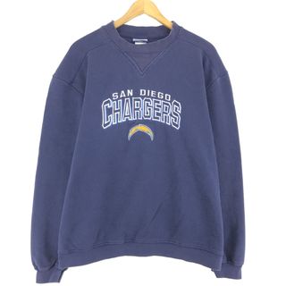 リーボック(Reebok)の古着 リーボック Reebok NFL SAN DIEGO CHARGERS サンディエゴチャージャーズ スウェットシャツ トレーナー メンズL /eaa369068(スウェット)