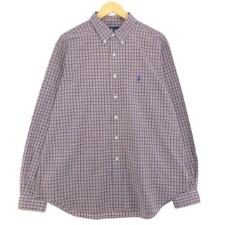 ラルフローレン(Ralph Lauren)の古着 ラルフローレン Ralph Lauren CLASSIC FIT 長袖 ボタンダウンチェックシャツ メンズXL /eaa435067(シャツ)