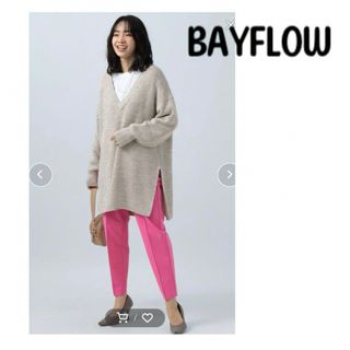 ベイフロー(BAYFLOW)の新品　ベイフロー　メランジVネックロングニットプルオーバー(ニット/セーター)