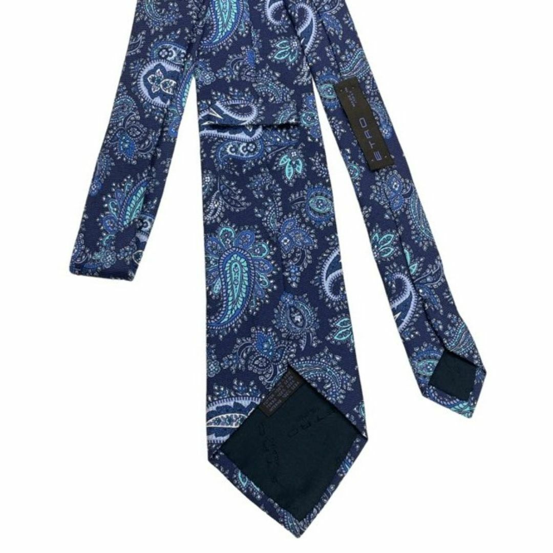 ETRO(エトロ)のエトロ ネクタイ ペイズリー ネイビー 紺 ブルー 青 シルク 100％ メンズのファッション小物(ネクタイ)の商品写真