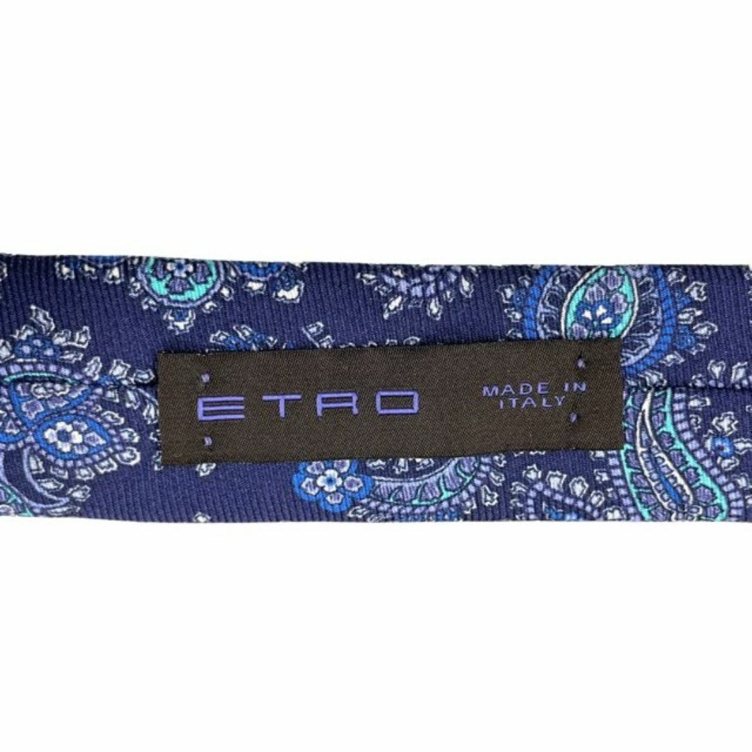 ETRO(エトロ)のエトロ ネクタイ ペイズリー ネイビー 紺 ブルー 青 シルク 100％ メンズのファッション小物(ネクタイ)の商品写真