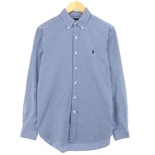 ラルフローレン(Ralph Lauren)の古着 ラルフローレン Ralph Lauren CLASSIC FIT 長袖 ボタンダウンストライプシャツ メンズM /eaa433027(シャツ)