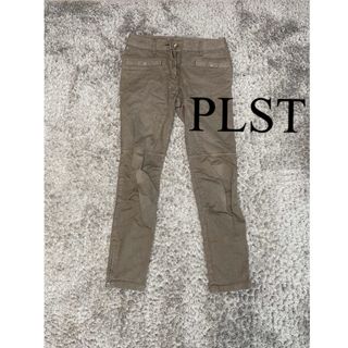 プラステ(PLST)のプラステ　カーキ　スリムパンツ  レディース　PLST(カジュアルパンツ)