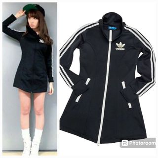 アディダス(adidas)の希少　adidas　トラックジャケット　ワンピース　ジャージ　Sサイズ アディダ(ミニワンピース)