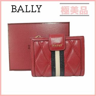 Bally - BALLY バリー 二つ折り財布 赤 レザー コインケース取り外し可 2way