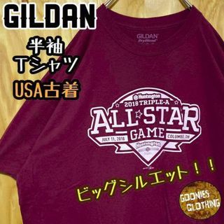 USA古着 半袖 Tシャツ エンジ オールスター ワインレッド ボルドー(Tシャツ/カットソー(半袖/袖なし))