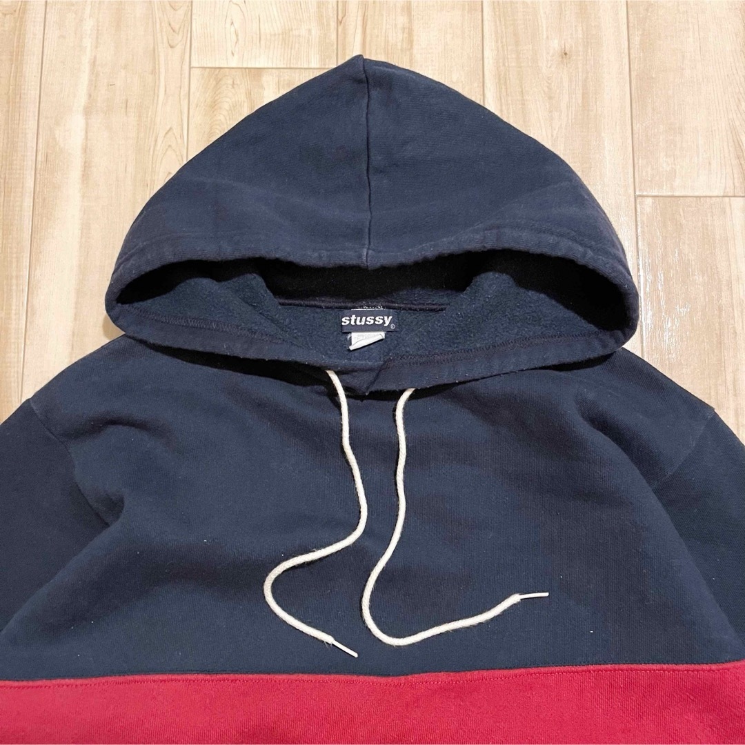 STUSSY(ステューシー)の激レア！90’s OLD STUSSY “TRICOLOR” HOODIE メンズのトップス(パーカー)の商品写真