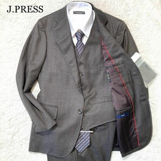 J.PRESS - 【未使用級】ジェイプレス スリーピース アーサーハリソン ブラウン チェック S