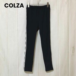 COLZA - st809 コルザ COLZA/ストレッチパンツ/イージーパンツ/ロゴライン黒白