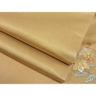 平和屋川間店■六通柄袋帯　ワンポイント　螺鈿　草花文　金彩　逸品　CAAA7098ut(帯)