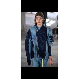 今週まで! sacai サカイ 19SS デニム×MA-1 ドッキングジャケット