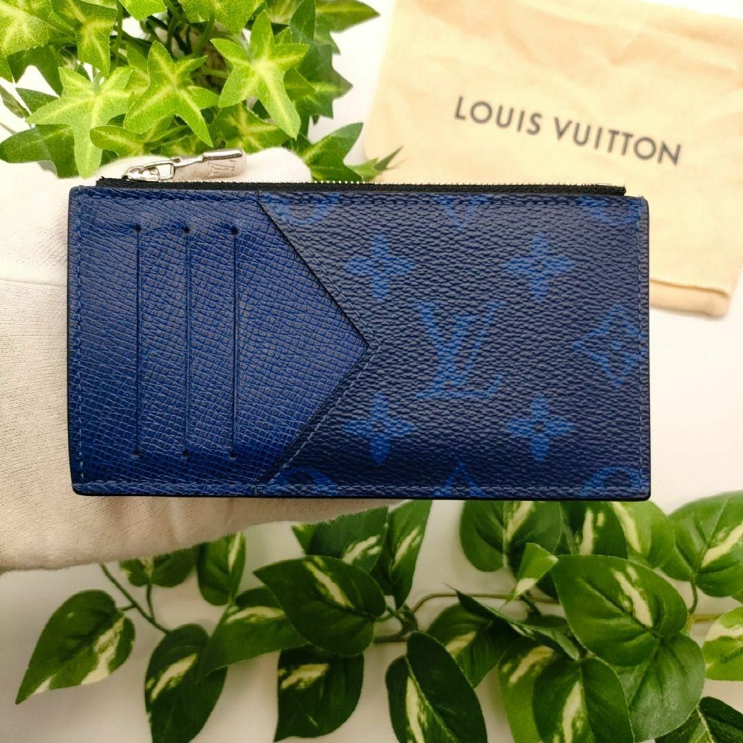 LOUIS VUITTON(ルイヴィトン)のルイヴィトン　フラグメントケース　コインカードホルダー　タイガラマ　ブルー レディースのファッション小物(コインケース)の商品写真