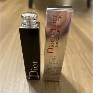 Dior - 【送料込】未使用に近い♡美品♡Dior ラッカー スティック 口紅 748 