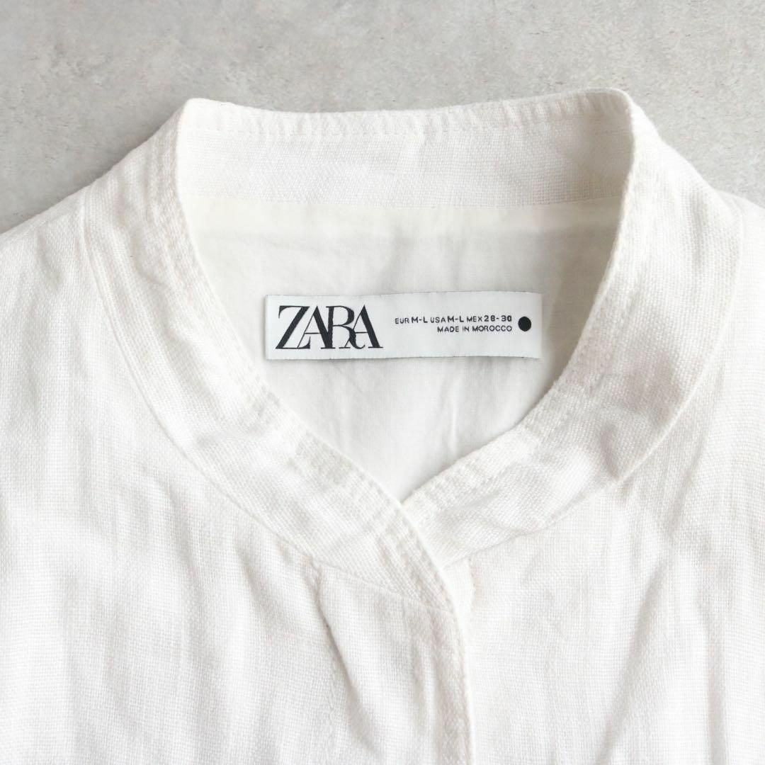 ZARA(ザラ)のZARA / ザラ オーバーサイズリネンベスト ホワイト M-L レディースのトップス(ベスト/ジレ)の商品写真