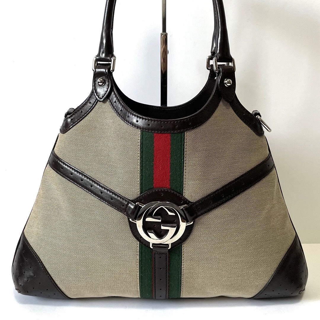 Gucci(グッチ)の【美品〜良品】グッチ　ワン ショルダーバッグ　トートバッグ　シェリーライン レディースのバッグ(ショルダーバッグ)の商品写真