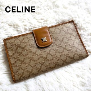 セリーヌ(celine)のセリーヌ 長財布 折り財布 トリオンフ PVC レザー ベージュ(財布)