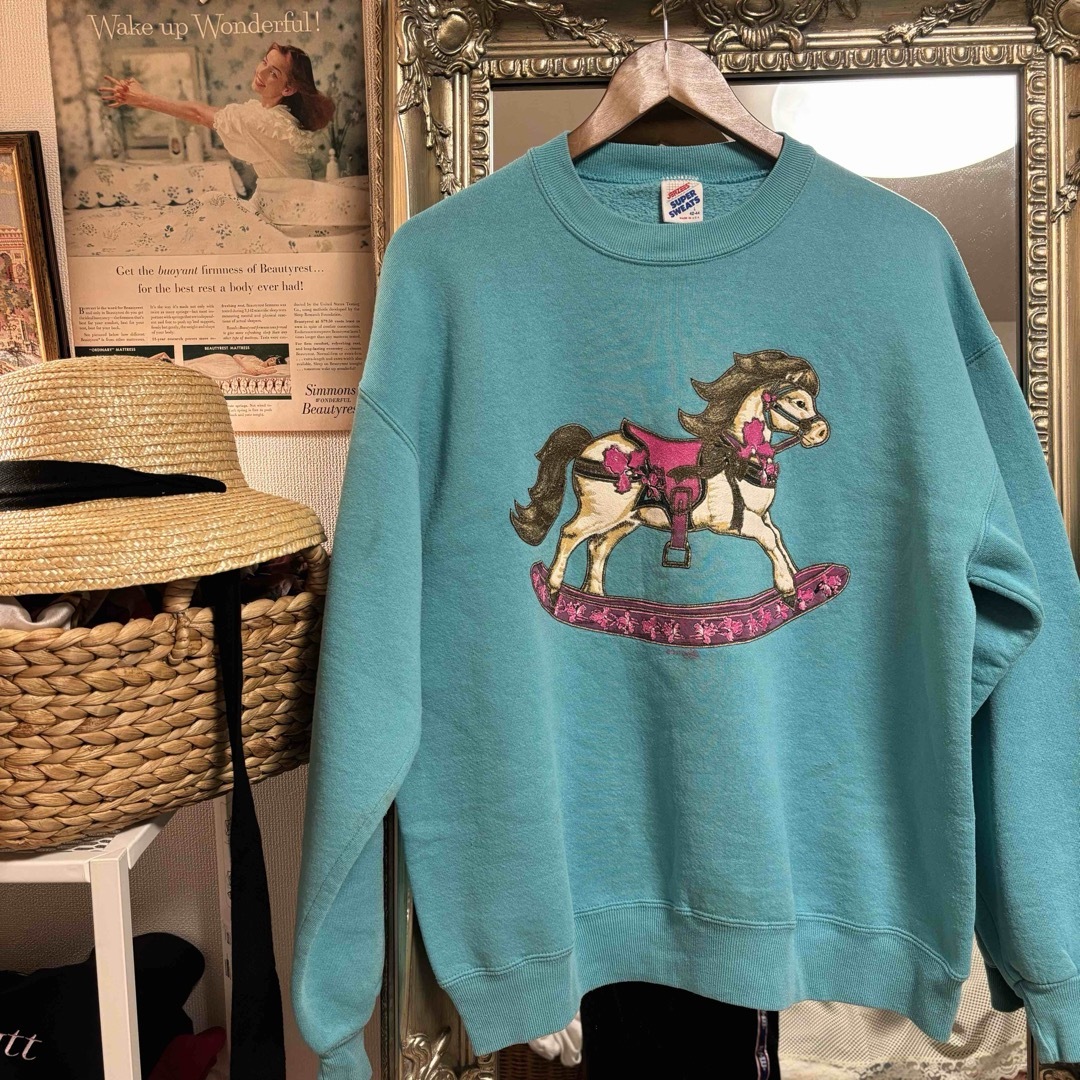 Vintage print sweat レディースのトップス(トレーナー/スウェット)の商品写真